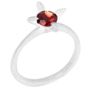 6*6 MM Round - Garnet Faceted Ring - R5203G