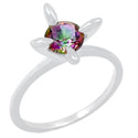 6*6 MM Round - Mystic Topaz Ring - R5203MT