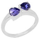 6*6 MM Heart - Iolite Ring - R5204I
