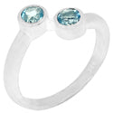 4*4 MM Round - Blue Topaz Ring - R5205BT