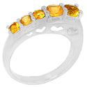 3, 4 MM Round - Citrine Ring - R5208C