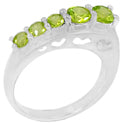 3, 4 MM Round - Peridot Faceted Ring - R5208P