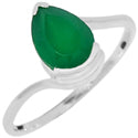 7*10 MM Pear - Green Onyx Faceted Ring - R5209GO