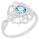 6*6 MM Round - Blue Topaz Ring - R5210BT