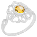 6*6 MM Round - Citrine Ring - R5210C