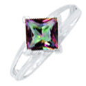 7*7 MM Square - Mystic Topaz Ring - R5211MT