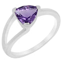 7*7 MM Trillion - Amethyst Faceted Ring - R5214A