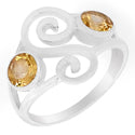 5*5 MM Round - Citrine Ring - R5215C