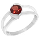 6*6 MM Round - Garnet Faceted Ring - R5216G