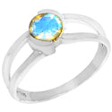 6*6 MM Round - Labradorite Faceted Ring - R5216L