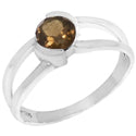 6*6 MM Round - Smokey Quartz Ring - R5216SQ