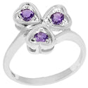 3*3 MM Round - Amethyst Faceted Ring - R5218A