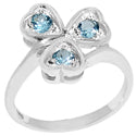 3*3 MM Round - Blue Topaz Ring - R5218BT