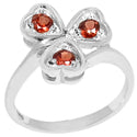 3*3 MM Round - Garnet Faceted Ring - R5218G