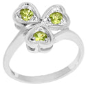 3*3 MM Round - Peridot Faceted Ring - R5218P