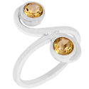 5*5 MM Round - Citrine Ring - R5219C
