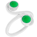 5*5 MM Round - Green Onyx Faceted Ring - R5219GO