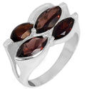 5*5 MM Round - Garnet Faceted Ring - R5220G