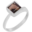 7*7 MM Square - Smokey Quartz Ring - R5221SQ