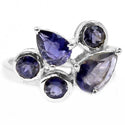 4*4 MM Round & 5*7, 6*9 MM Pear - Iolite Ring - R5261I