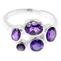 5, 7 MM Round & 4*6, 5*7, 6*8 MM Oval - Amethyst Faceted Ring - R5262A