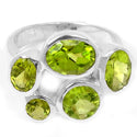 5, 7 MM Round & 4*6, 5*7, 6*8 MM Oval - Peridot Faceted Ring - R5262P