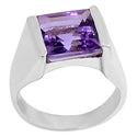 9*9 MM Square - Amethyst Faceted Ring - R5263A