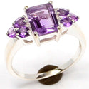 7*9 MM Octo & 3*3 MM Round - Amethyst Faceted Ring - R5271A