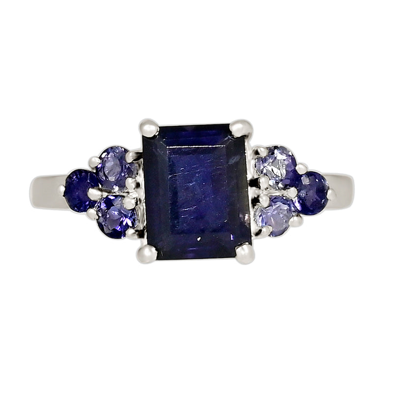 7*9 MM Octo & 3*3 MM Round - Iolite Ring - R5271I