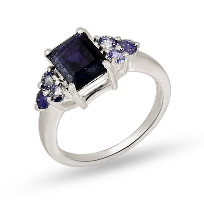 7*9 MM Octo & 3*3 MM Round - Iolite Ring - R5271I