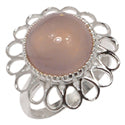 12*12 MM Round - Rose Quartz Faceted Ring - R5273RQ