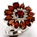 6*6 MM Round, 4*6 MM Pear & 3*6 MM Marquise - Garnet Faceted Ring - R5284G