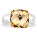 11*11 MM Cushion - Citrine Ring - R5285C