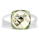 11*11 MM Cushion - Green Amethyst Ring - R5285GA