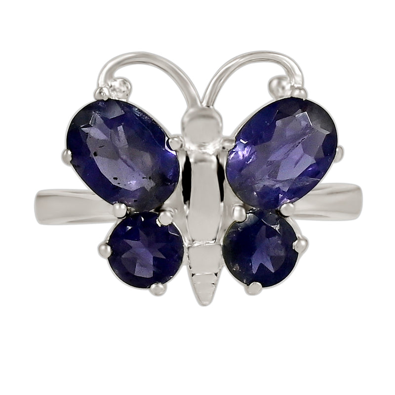 6*8 MM Oval & 5*5 MM Round - Iolite Ring - R5287I