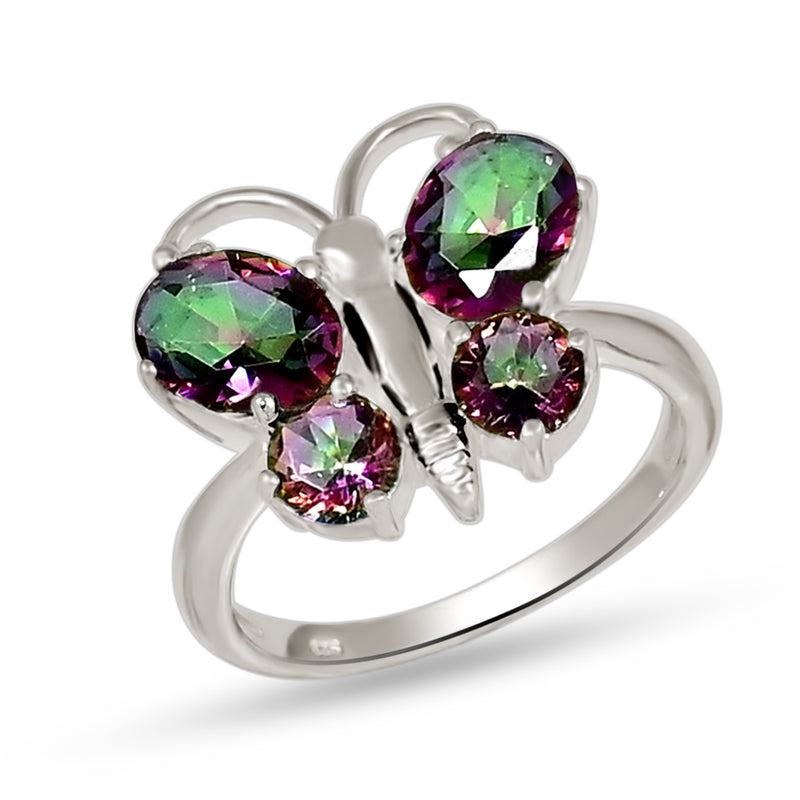 6*8 MM Oval & 5*5 MM Round - Mystic Topaz Ring - R5287MT