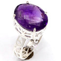12*16 MM Oval - Amethyst Faceted Ring - R5295A