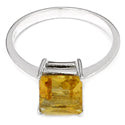 6*6 MM Square - Citrine Ring - R5296C