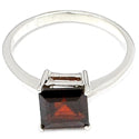 6*6 MM Square - Garnet Faceted Ring - R5296G