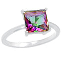 6*6 MM Square - Mystic Topaz Ring - R5296MT