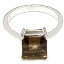 6*6 MM Square - Smokey Quartz Ring - R5296SQ