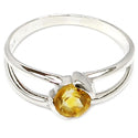 5*5 MM Round - Citrine Ring - R5297C