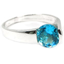 8*8 MM Round - Blue Topaz Ring - R5298BT