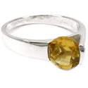 8*8 MM Round - Citrine Ring - R5298C