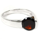 8*8 MM Round - Garnet Faceted Ring - R5298G