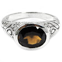 8*10 MM Oval - Smokey Quartz Ring - R5304SQ