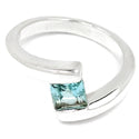 5*5 MM Cushion - Blue Topaz Ring - R5305BT