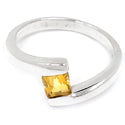 5*5 MM Cushion - Citrine Ring - R5305C