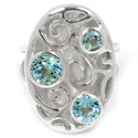 4, 5, 6 MM Round - Blue Topaz Ring - R5306BT