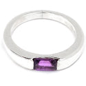 6*4 MM Octo - Amethyst Faceted Ring - R5307A